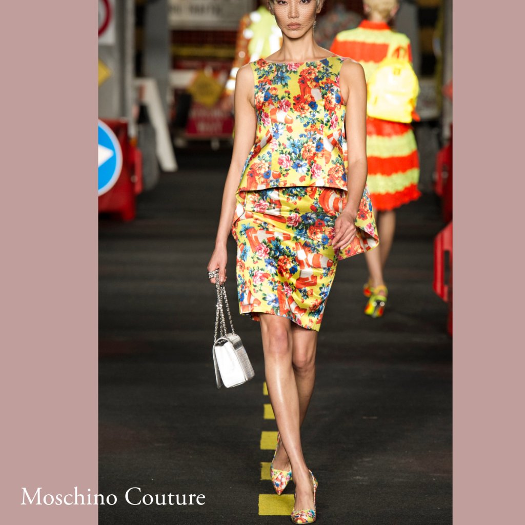 New! Moschino Couture Rare 'Runway' Flower & Cone Dress, Sz 40 Italian (Us 4)
